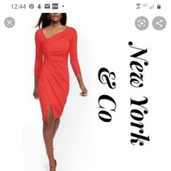 New york and company red sheath dress - Picture 2 of 10